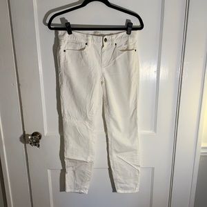 J. Crew White Skinny Stretch Corduroy Jeans - Size 26